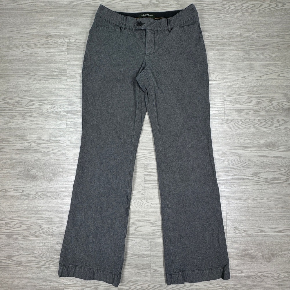 Eddie Bauer Womens Dress Pants Gray Size 4 Bootcut Stretch Casual Workwear